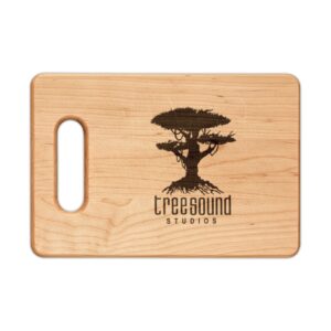 Engraved Bamboo Cutting Board — Bonsai Tree Logo Design