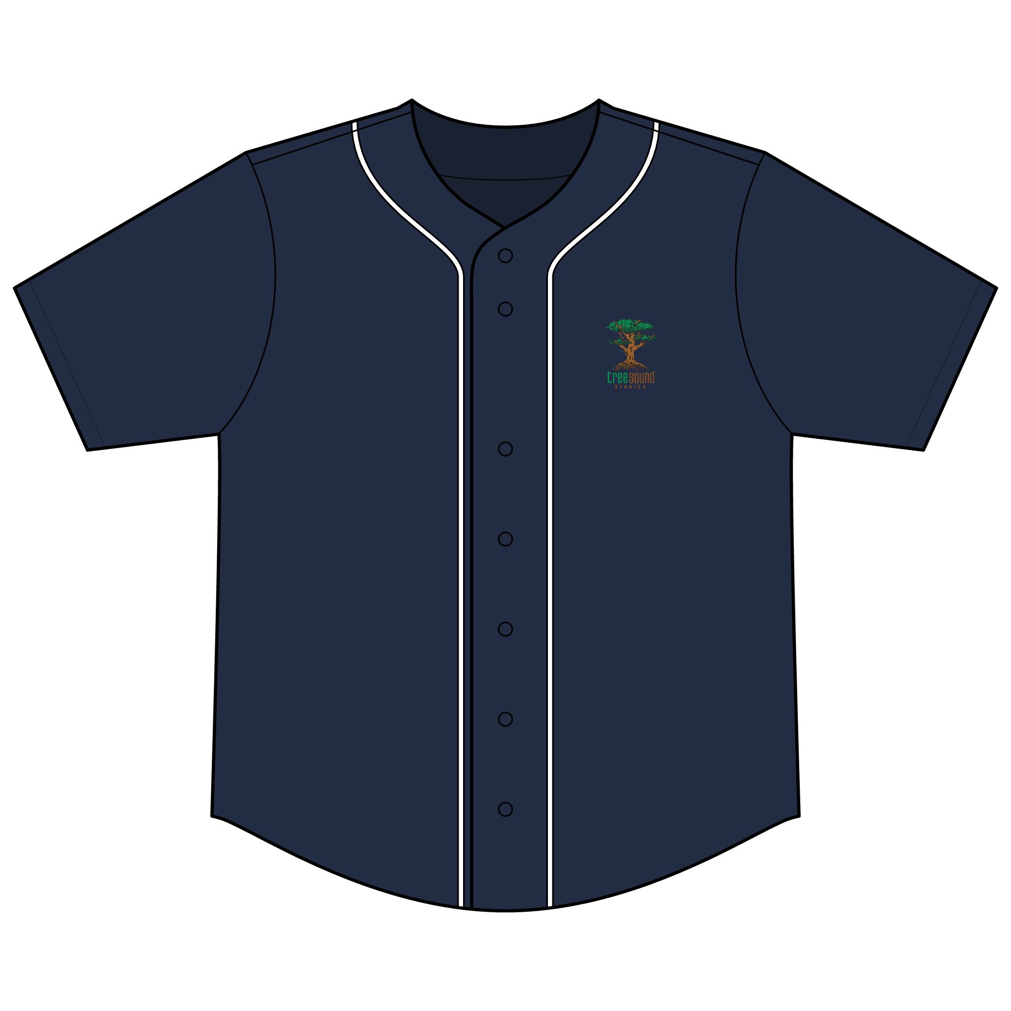Tree Sound Studios Baseball Jersey — Vintage Tree Logo Short-Sleeve Button-Up - Image 6