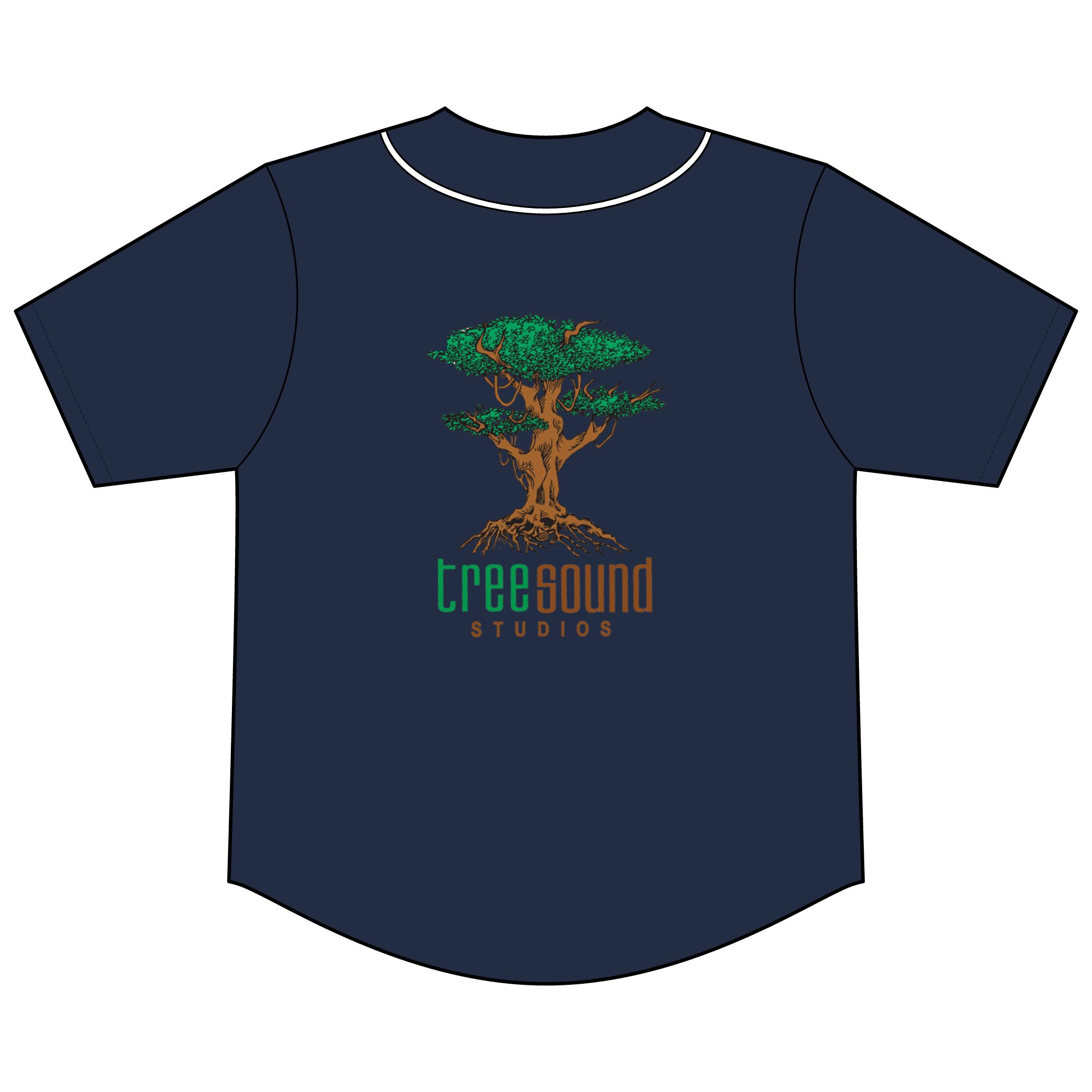 Tree Sound Studios Baseball Jersey — Vintage Tree Logo Short-Sleeve Button-Up - Image 5