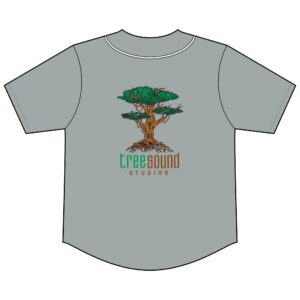 Tree Sound Studios Baseball Jersey — Vintage Tree Logo Short-Sleeve Button-Up