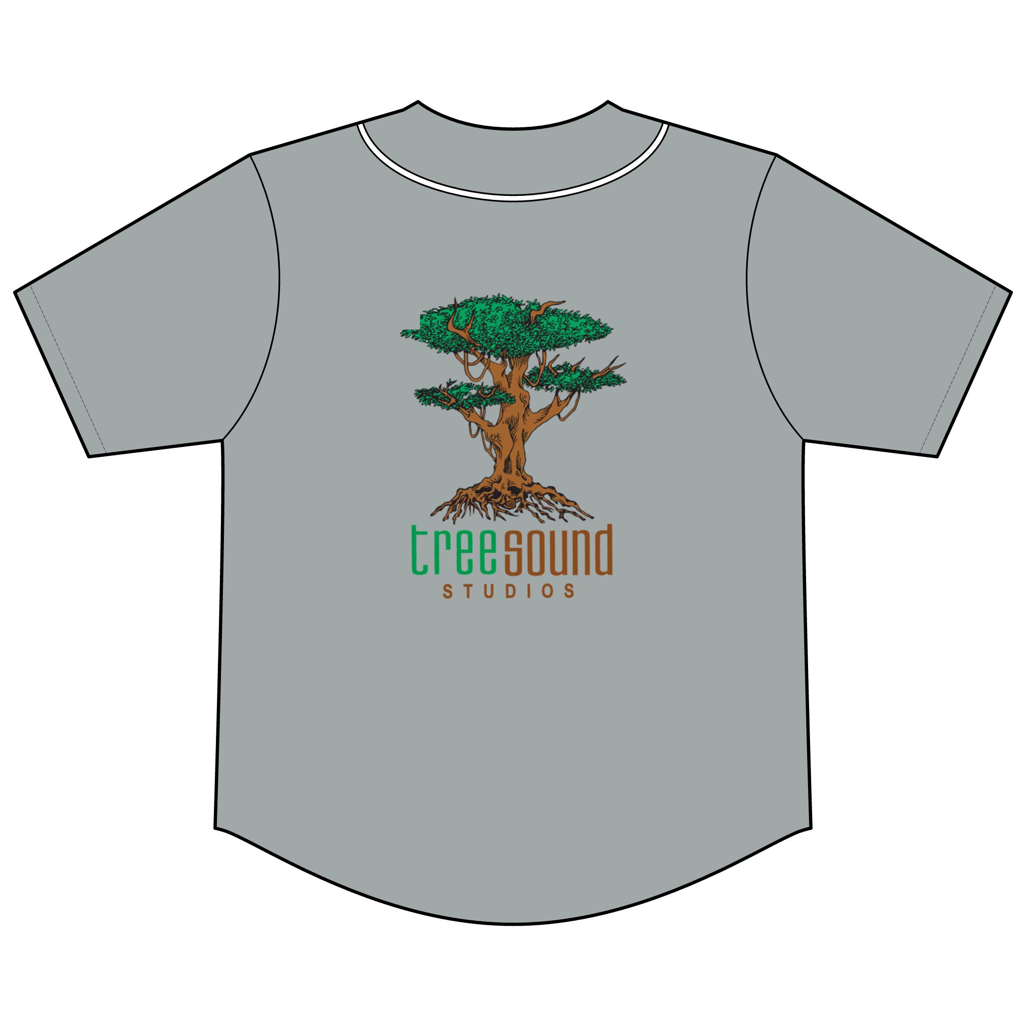Tree Sound Studios Baseball Jersey — Vintage Tree Logo Short-Sleeve Button-Up